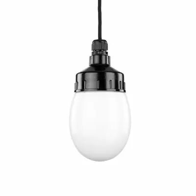 Suspension E27 Goutte en duroplast avec cable tissu noir 2m (100851)