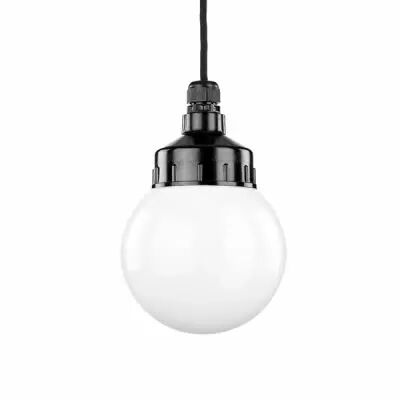 Suspension E27 Sphere en duroplast avec cable tissu noir 2m (100849)