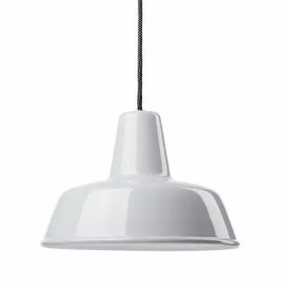 Suspension �maill�e Diffusion large blanche E27 diam 30 cm avec cable en tissu noir et blanc 1,5m (100039)