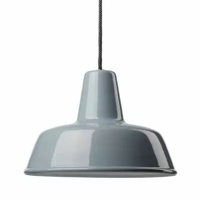 Suspension �maill�e Diffusion large grise E27 diam 35 cm avec cable en tissu noir et blanc 1,5m (100043)