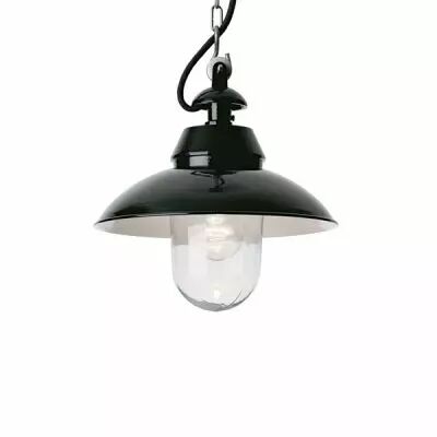 Suspension en m�tal Bolich avec cable en tissu noir 1,5m. E27 diam 30cm (113370)