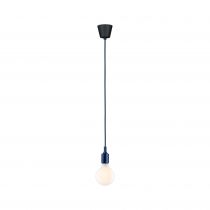 Suspension Ketil Neordic max1x60W E27 bleu nuit 230V tissu/sil (78430)