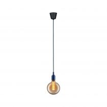 Suspension Ketil Neordic max1x60W E27 bleu nuit 230V tissu/sil (78430)