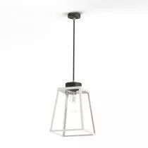 Suspension Lampiok 2 N&deg;2 Blanc pur 101 - Gris noir Diffuseur opale (178004101)
