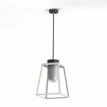 Suspension Lampiok 2 N&deg;2 Blanc pur 101 - Gris noir Diffuseur opale (178004101)