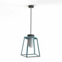 Suspension Lampiok 2 N°2 Bleu 111 - Gris noir Diffuseur opale (178004111)