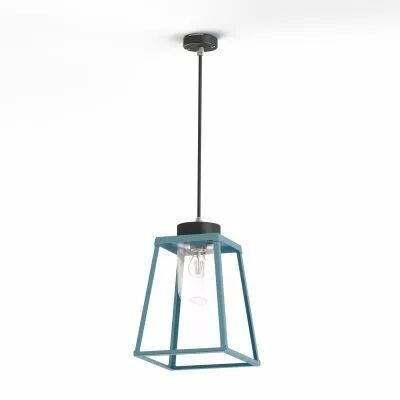Suspension Lampiok 2 N�2 Bleu 111 - Gris noir Diffuseur opale (178004111)