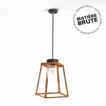 Suspension Lampiok 2 N&deg;2 Cuivre brut 082 - Gris noir Diffuseur opale (178004082)