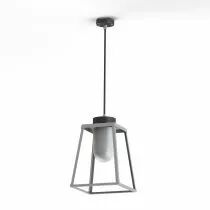 Suspension Lampiok 2 N°2 Gris soie 105 - Gris noir Diffuseur opale (178004105)