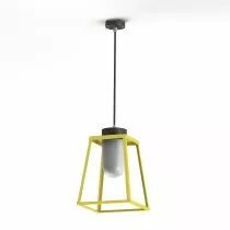 Suspension Lampiok 2 N°2 Jaune soufre 068 - Gris noir Diffuseur opale (178004068)