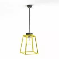 Suspension Lampiok 2 N&deg;2 Jaune soufre 068 - Gris noir Diffuseur opale (178004068)