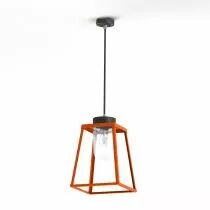 Suspension Lampiok 2 N&deg;2 Orang&eacute; pur 014 - Gris noir Diffuseur opale (178004014)