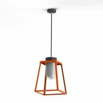 Suspension Lampiok 2 N&deg;2 Orang&eacute; pur 014 - Gris noir Diffuseur opale (178004014)
