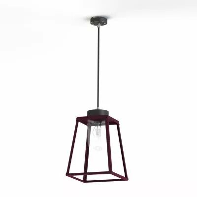 Suspension Lampiok 2 N�2 Rouge vin 066 - Gris noir Diffuseur opale (178004066)