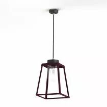 Suspension Lampiok 2 N&deg;2 Rouge vin 066 - Gris noir Diffuseur opale (178004066)