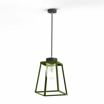 Suspension Lampiok 2 N�2 Vert foug�re 109 - Gris noir Diffuseur opale (178004109)