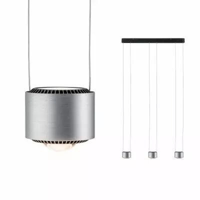 Suspension LED 3 flammes Aldan 3x6 W Noir/Alu bross� gradable (79720 )