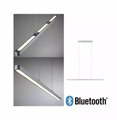 Suspension Lento BLE LED 1x_W TunW Chrome d�p 230V Alu/synth�tique (79902)