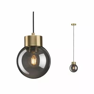 Suspension Linja 1 flamme Verre fum�/laiton bross� (79743 )
