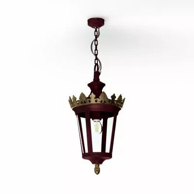 Suspension Louvre N�1 E27 Rouge vin (133001066)