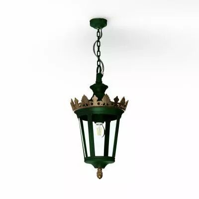 Suspension Louvre N�1 E27 Vert Anglais (133001019)
