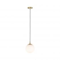 Suspension Menja 1 flamme Verre satiné/laiton brossé (79733 )