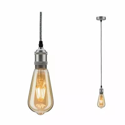 Suspension Neordic Eldar max1x20W E27 Gris/Nickel bross� 230V Metal (50385)