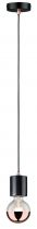 Suspension Neordic Nordin max1x20W E27 Noir 230V Marbre (79751)