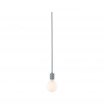 Suspension Neordic Tilla avec prise max20W E27 gris aluminium 230V tissu/mét (78437)