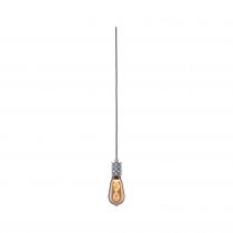 Suspension Neordic Tilla avec prise max20W E27 gris aluminium 230V tissu/mét (78437)