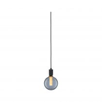 Suspension Neordic Tilla avec prise max20W E27 noir graphite 230V tissu/mét (78436)