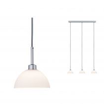 Suspension Parana 3 flammes Blanc/Chrome mat sans ampoule, max. 60W GU10 (70925 )