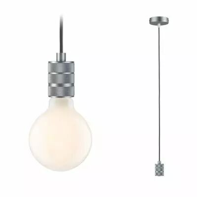 Suspension Tilla Neordic max1x60W E27 gris aluminium 230V tissu/m�tal (78434)