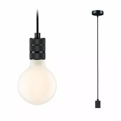 Suspension Tilla Neordic max1x60W E27 noir graphite 230V tissu/m�tal (78432)
