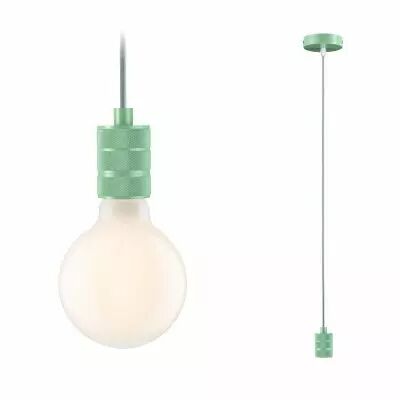 Suspension Tilla Neordic max1x60W E27 vert clair 230V tissu/m�t (78431)