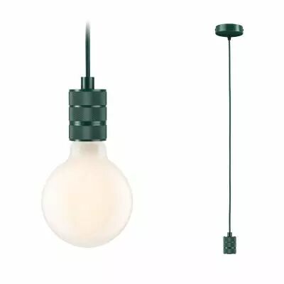 Suspension Tilla Neordic max1x60W E27 vert fonc� 230V tissu/m�t (78433)