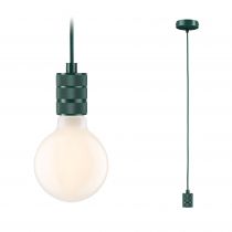 Suspension Tilla Neordic max1x60W E27 vert foncé 230V tissu/mét (78433)