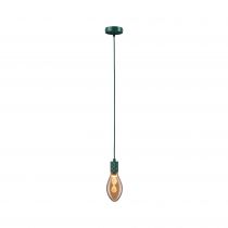 Suspension Tilla Neordic max1x60W E27 vert foncé 230V tissu/mét (78433)