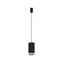 Suspension URail Corus max.1x50W E27 noir dépoli 230V Métal/plastique (95402)