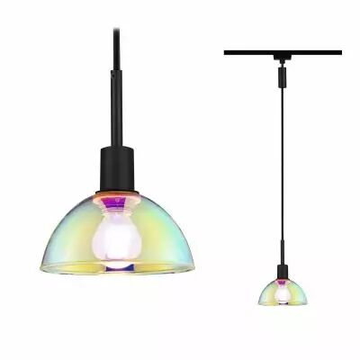 Suspension URail Sarrasani Noir mat#Dichro�que max. 20W E14 sans ampoule (96976)