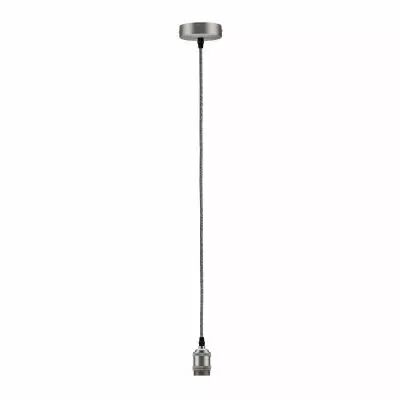 Suspension vintage avec douille E27 Gris/Nickel bross� (50322)