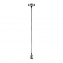 Suspension vintage avec douille E27 Gris/Nickel brossé (50322)