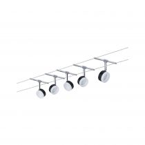 Système câbles LED ClearLED Kit de base 5x300lm 5x4W 2700K 230/12V Noir/Chrome (94457)