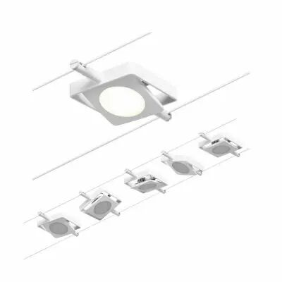 Syst�me c�bles LED MacLED Kit de base 5x450lm 5x4,5W 3000K 230/12V Blanc/Chrome (94422)