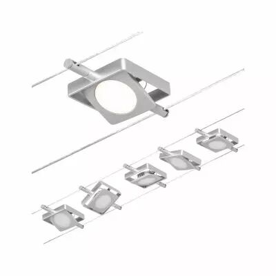 Syst�me c�bles LED MacLED Kit de base 5x450lm 5x4,5W 3000K 230/12V Chrome mat/Chrome (94420)