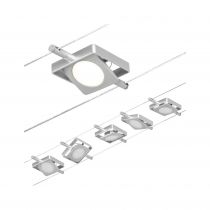 Système câbles LED MacLED Kit de base 5x450lm 5x4,5W 3000K 230/12V Chrome mat/Chrome (94420)