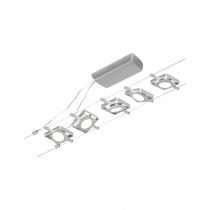Système câbles LED MacLED Kit de base 5x450lm 5x4,5W 3000K 230/12V Chrome mat/Chrome (94420)