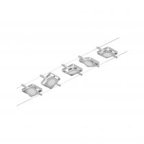 Système câbles LED MacLED Kit de base 5x450lm 5x4,5W 3000K 230/12V Chrome mat/Chrome (94420)