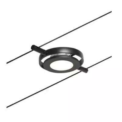 Syst�me c�bles LED RoundMac Spot individuel 450lm 4,5W 3000K 12V Noir mat/Chrome (94419)