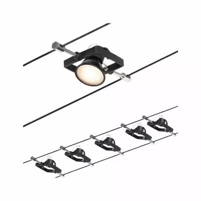 Syst�me c�bles Mac II Kit de base GU5,3 max. 5x10W 230/12V Noir mat/Chrome (94434)